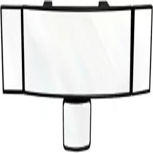 미니 미러가 장착된 Sun Walker 15인치 리어 뷰 미러 넓은 광각의 익스텐더 눈부심 방지 볼록 미러로