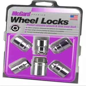 맥가드 24537 콘 시트 휠 잠금 크롬(M12 x 1.5 스레드 크기) - 5개 / 키 1개 세트