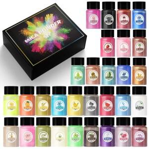 진주 파우더 에폭시 수지 안료 필러 DIY 광택 착색 염료 네일 페인트  쥬얼리  10ml