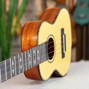 프로페셔널 23인치 어쿠스틱 우쿨렐레, 솔리드 스프루스/마호가니 상판/바디, 콘서트 암 서포트, 테너