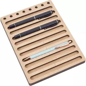 BENECREAT 레이저 각인용 11 슬롯 잉크 펜 지그 6.5x8.6인치 MDF 홀더 커스텀 크리에이티브 메이커 고정