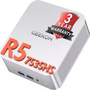 GEEKOM [2026 기업 벌크 초이스 미니 PC A7 (AMD Ryzen 5 7535HS 16GB DDR5 및 1TB SSD 포함) 오피스용