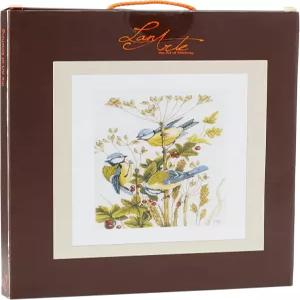 Vervaco PN-0156945 27 카운트 라나르테 블루 츠 온 코튼 크로스 스티치 키트 10.5인치 x 15인치 멀티컬러