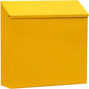 IEUDNS 벽걸이 우편함 대용량 편지함 드롭박스 야외 장식용 잠금 신문지 홀더 박스 노란색