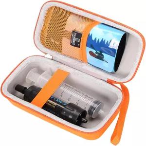 소이어 제품용 정수 필터 미니 시스템 빨대 마시기 보호용 휴대용 스퀴즈 파우치 및 기타 액세서리(오렌지)