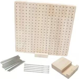 뜨개질 및 DIY 나무 차단 보드 핀을 위한 ULDDIGI 크로셰 세트 쉽게 뜨개질하고 제작할 수 있도록 크기