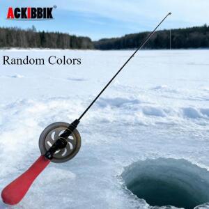 1개 미니 얼음낚싯대 & 릴 콤보 휴대용 겨울 소형 바다 태클 텔레스코픽