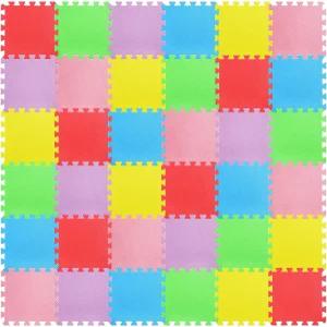 리아크럼 100 타일 12 x 인치 폼 퍼즐 바닥 매트 테두리 0.4 두께 연동 EVA 운동을 위한 부드러운 안전