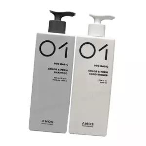 아모스 칼라앤펌 샴푸 컨디셔너1000ml 신형으로 리뉴얼(사각용기) 4612660