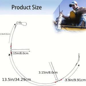 낚시 태클 리더, 하이 로우 리그, 더블 암 해수 스테인레스 스틸 스위블, 고강도 물고기 와이어