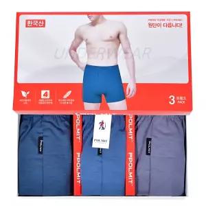 편한핏감 통기성 3개입 남성 트렁크 홈웨어 잠옷바지 아빠팬티 빅사이즈 드로즈답답남