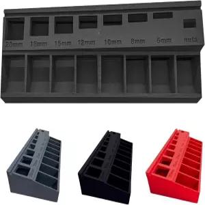 하드웨어 및 소형 부품 보관용 M3 나사 정리함 볼트 분류기 7개의 측정 슬롯이 있는 볼트/스크류 길이