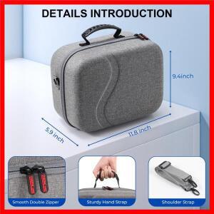 메타 퀘스트 3 VR 헤드 스트랩/헤드셋/컨트롤러 보관 가방용 데바소 유니버설 대형 휴대용 케이스 (모든 크