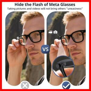 Fonken LED 라이트 커버 2개 레이-밴 메타 스마트 글래스 웨이파이어/스카일러/오클리 헤드라이너 액세서리