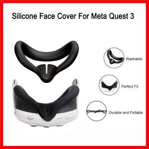 편안한 부드러운 땀 방지 먼지 교체 가능한 아이 마스크 메타 퀘스트 3 VR 액세서리 선물 용 실리콘 페이스