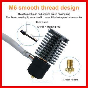 Voron 0.1/0.2/2.4 핫 엔드 E3D V6 Prusa 프린터 부품 용 바이메탈 목구멍 세라믹 가열 코어 헤드