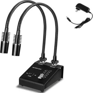 바쿨러 현미경 조명 6W 6500K 듀얼 구스넥 스포트라이트 변경 가능한 LED 전구 조절 가능 장치 산업용