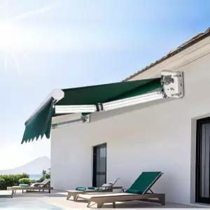 수동 어닝 접이식 창문캐노피 회백색 무타공 비막이 농막