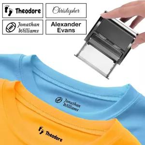 의류용 맞춤형 이름 스탬프 의류 셔츠 교복 요양원용 패브릭 태그 라벨 로고 텍스트 셀프 잉크 영구 방수