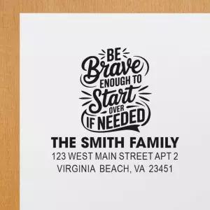 카드 제작 문구류 및 선물용 브레이브 스타트 인스퍼레이션 고무 스탬프 1-5/8 정사각형 나무 손잡이