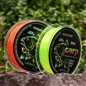 Sougayilang 300m 1000m 잉어 낚싯줄 최대 드래그 13-25LB 나일론 초강력 모노필라멘트 민물