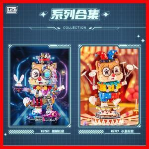 슈퍼 다람쥐 로봇 빛나는 블록 장난감 동물 조커 서커스 장식 빌딩 키트 어린이 생일 선물