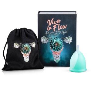 비바 플로우 재사용 가능한 생리컵 실리콘 금속이나 없음 부드럽고 편안한 생리 관리 누수 10시간 보호 사이즈 민트 DS 8N