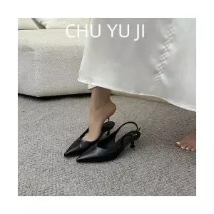 알마센 여성 웨지힐 샌들 슈즈 스틸레토 펌프스 단화 블랙 힐 뒷공 고양이 가방 ADOR5