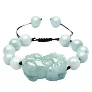 커플 에메랄드 옥석 팔찌 피구 핸드메이드 천연옥 군대 내추럴 여름 패션 비즈 남성