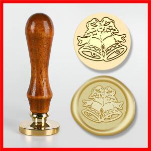 크리스마스 왁스 인감 스탬프 머리 나무 손잡이 레트로 산타 클로스 황동 씰링 도구 DIY 파티 초대장 봉투