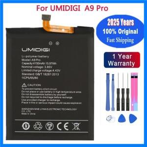 2025 년 4150mAh UMI Umidigi A9 PRO 용 기존 배터리 고품질 휴대 전화 + 도구 재고 있음