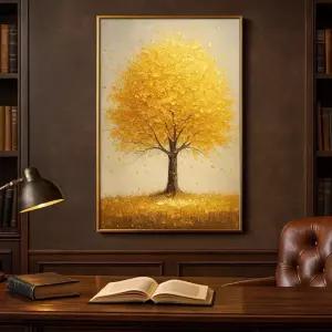 풍수 금전수 그림 액자 골드트리 황금 나무그림 돈나무 재물