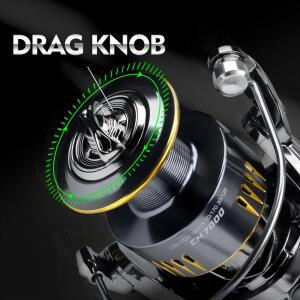 초경량 메탈 스피닝 릴 5.2:1 기어비 1000-7000 염수 또는 담수용 대형 최대 드래그 낚시