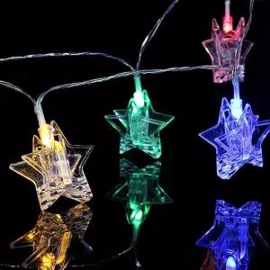 깜박이는 칼라전구 사진고정 별집게 가랜드 조명줄 무드등 성당