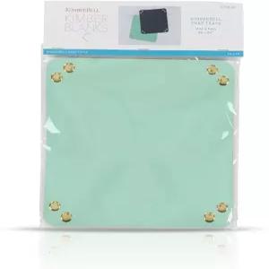 킴버벨 스냅 트레이 블랭크 - 자수용 인조가죽 2개입 민트 1개 네이비 포함 8.25 x DIY 선물 및 홈 데코용