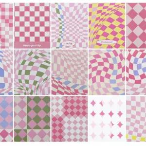 다꾸 아이돌 덕질 체크패턴 분홍 스티커 폰꾸미기 다이어리