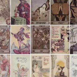 다꾸 인테리어 빈티지 타로카드 스티커 SET 여자 비밀일기