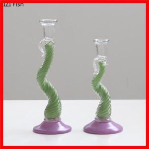 녹색 나뭇가지 유리 캔들 홀더 장식품 로맨틱 플로럴 책상 왁스 멜트 버너 홈 아로마 컨테이너