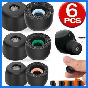 소니 WF-1000XM5 소프트 메모리 폼 이어버드, S, M, L 무선 이어폰 교체 가능한 미끄럼 방지 헤드폰 이어플