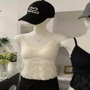세군다 여자 조끼 캐주얼 레이스 패드 나시 이너웨어 여름 탑 DOS2