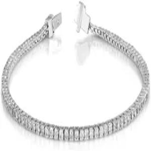 캐럿 열풍 14 KT 화이트 골드 랩 그로운 다이아몬드 테니스 팔찌 4가지 EF-VVS2-VS1