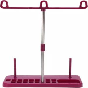 Gsycle 재봉기용 탈부착식 실 스탠드 스테인리스 스틸 포스트가 있는 10개 스풀 콘 및 보빈 홀더 가정용