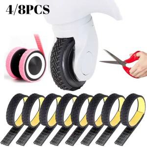 4/8피스 수하물 바퀴 보호대 실리콘 가방 부품 차축 소음 감소 트롤리 박스 캐스터 커버