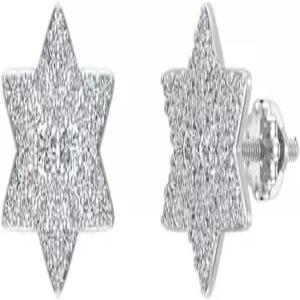 다이아몬드 귀걸이 6 포인트 별 모양 클러스터 스터드 14K 골드 (1/2 ctw) (I I1)