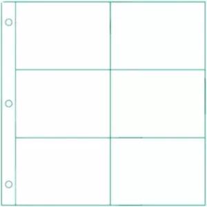 크래프트엘리어 - 개인화된 사진 앨범을 위한 6개의 수평 포켓이 있는 투명 플라스틱 슬리브 12인치 x