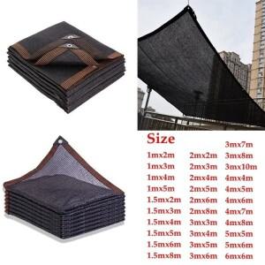 블랙 HDPE 차양막 30%~90% 차광 자외선 차단 온실 정원 다육 식물 덮개 그물 수영장