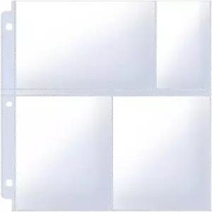 4x6 사진 슬리브 투명 3공 바인더용 (사진 240매) 헤비듀티 플라스틱 앨범 리필 페이지 엽서 보호대 40개입