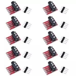 다오키 10개 TRRS 3.5mm 오디오 잭 브레이크아웃 보드 헤드폰 비디오 MP3 소켓 모듈 (아두이노용)