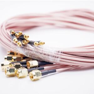 2피스 동축 RF 커넥터 와이어 SMA 수 헤드-MMCX 헤드 RG316 15cm SMA-J-MMCX-주문 가능