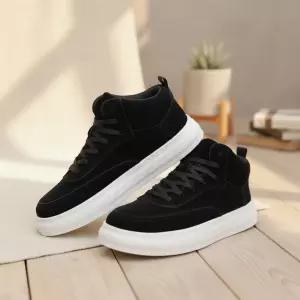 남성용 가을겨울 데일리 스웨이드 하이탑 운동화